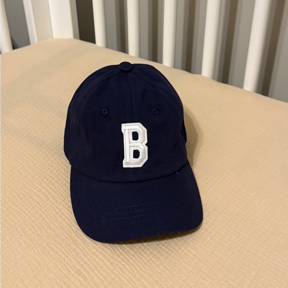 Navy Blue Adjustable Toddler Baseball Hat with 'B' Embroidery, NWOT